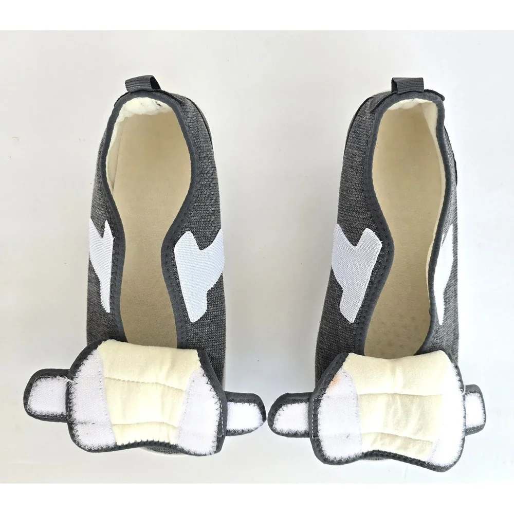 LeIsfIt Women's Memory Foam House Slippers Gray Hook & Loop EU 41 Comfort